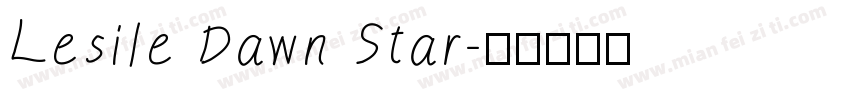 Lesile Dawn Star字体转换